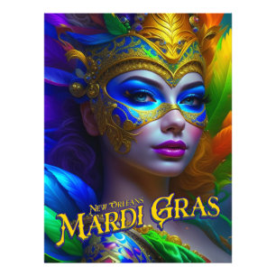 Impression Photo Invitations de l'affiche de Mardi Gras