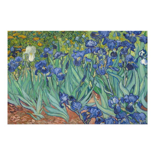 Impression Photo Irises, Floral Oil Painting, Vincent Van Gogh (Devant)