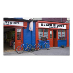 Impression Photo Irlande, Strandhill. Vitrines avec vélos