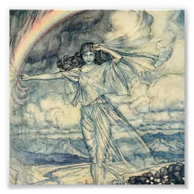 Impression Photo « Isis déesse de l'arc-en-ciel » par Arthur Rackha (Devant)