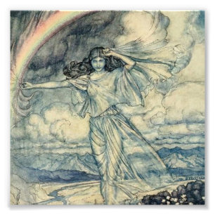 Impression Photo "Isis Rainbow Goddess" par Arthur Rackham