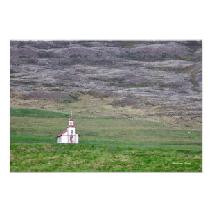 Impression Photo Islande-montagne avec cascades