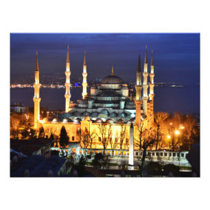 Impression Photo Istanbul Mosquée Bleue Nuit Décor Premium Voyage