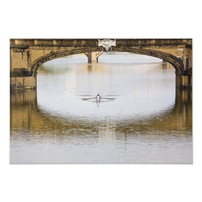 Impression Photo Italie, Florence, Aviron de couple avec (Devant)