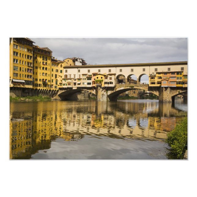 Impression Photo Italie, Florence, reflets dans la rivière Arno (Devant)