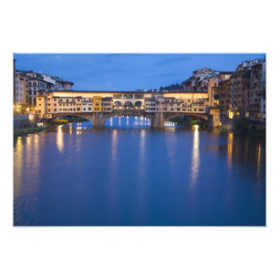 Impression Photo Italie, Florence, Réflexions nocturnes dans