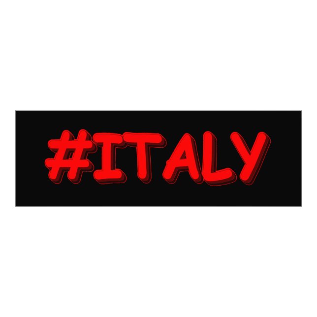 Impression Photo "#ITALIE" Joli Design. Commandez dès maintenant  (Devant)