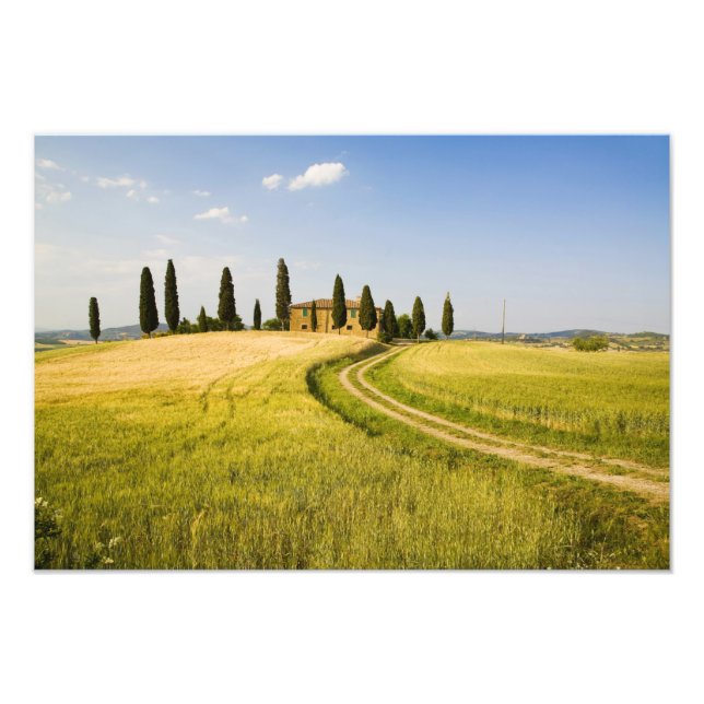 Impression Photo Italie, Toscane, Villa toscan approchant de la réc (Devant)