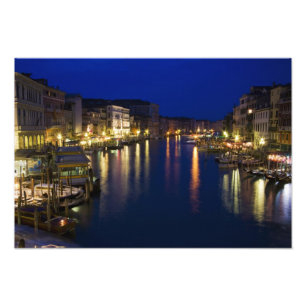 Impression Photo Italie, Venise, Vue nocturne sur le Grand 2