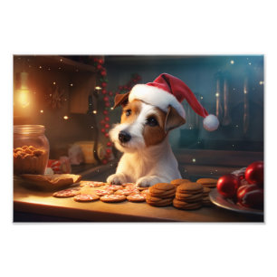 Impression Photo Jack Russell Christmas Cookies Festive Holiday