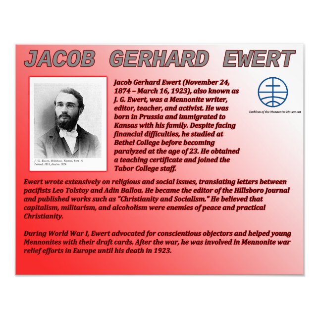 Impression Photo Jacob Gerhard Ewert (Devant)