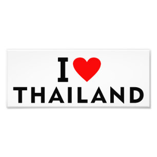 Impression Photo J'aime la Thaïlande pays comme voyage de coeur tou