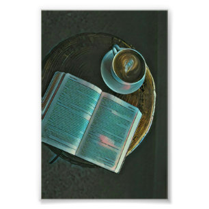 Impression Photo J'aime le café et les livres