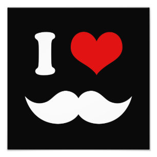 Impression Photo J'aime les moustaches blanches