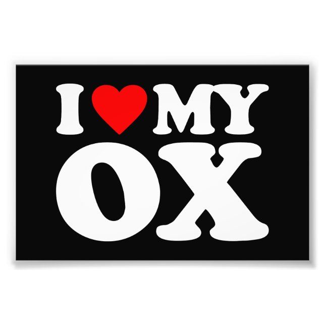 IMPRESSION PHOTO J'AIME MON OX (Devant)