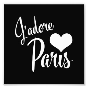 Impression Photo J'aime Paris - le style de cru de J'adore Paris