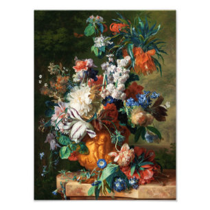 Impression Photo Jan Van Huysum - Bouquet De Fleurs Dans Une Urne