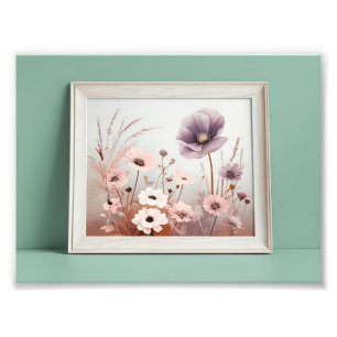 Impression Photo Japandi Fleur sauvage minimaliste Botanique