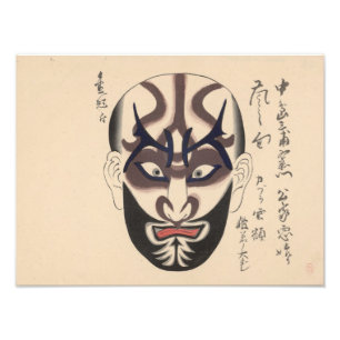 Impression Photo Japon - Kabuki traditionnel - noir -