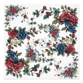Impression Photo Jardin Americana Roses Patriot