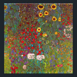 Impression Photo Jardin de la ferme Gustav Klimt avec tournesols<br><div class="desc">Jardin de la ferme Gustav Klimt avec imprimé tournesol. Peinture à l'huile sur toile de 1905-06. Bien que Klimt soit le plus reconnu pour sa période d'or qui a produit des oeuvres classiques comme The Kiss et Portrait of Adele Bloch Bauer, l'artiste a également produit quelques peintures de paysage extrêmement...</div>