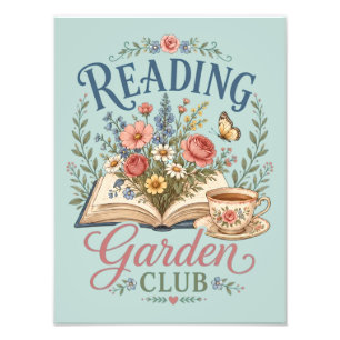 Impression Photo Jardin de lecture Cottagecore Floral Club