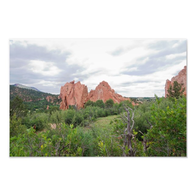 Impression Photo Jardin des Dieux Monolithe et Plaines (Devant)