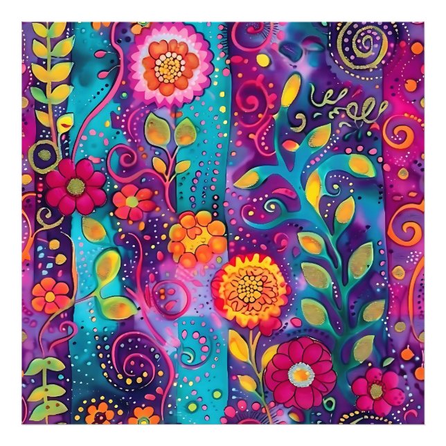 Impression Photo Jardin Psychedelique – Folie en Fleur (Devant)