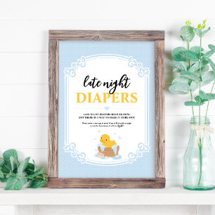 Impression Photo Jaune Ducky Late Night Diapers Jeu