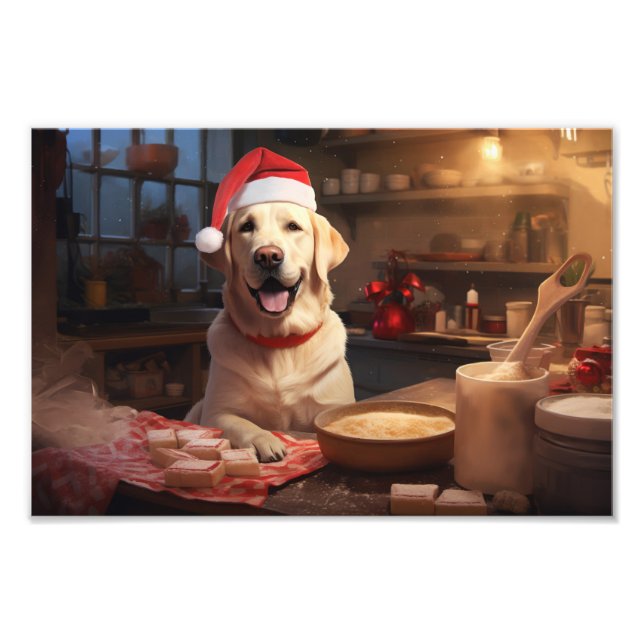 Impression Photo Jaune Lab Noël Cookies Festive (Devant)