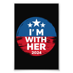 Impression Photo Je suis avec elle Kamala Votez pour 2024 Président