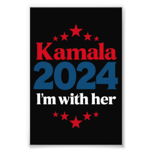 Impression Photo Je suis avec elle Kamala Votez pour 2024 Président