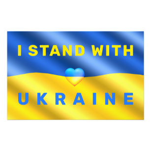Impression Photo Je Suis Avec L'Ukraine - Drapeau - Paix - Liberté