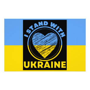 IMPRESSION PHOTO JE SUIS AVEC L'UKRAINE - SOUTIEN