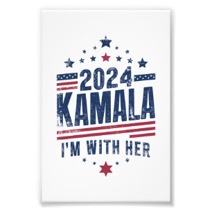 Impression Photo Je suis avec son vote Kamala pour 2024 Kamala-Harr