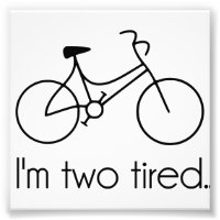 Je suis deux fatigué trop fatigué Sleepy Bicycle