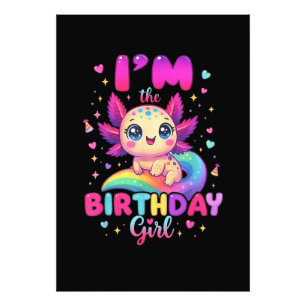 Impression Photo Je suis l'Axolotl de la fille d'anniversaire