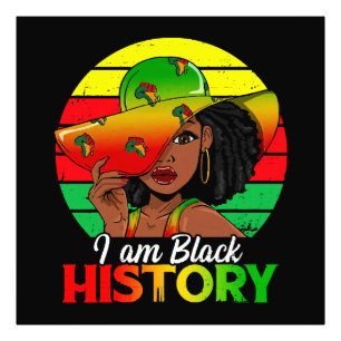 Impression Photo Je suis l'histoire noire Afrique Amérique
