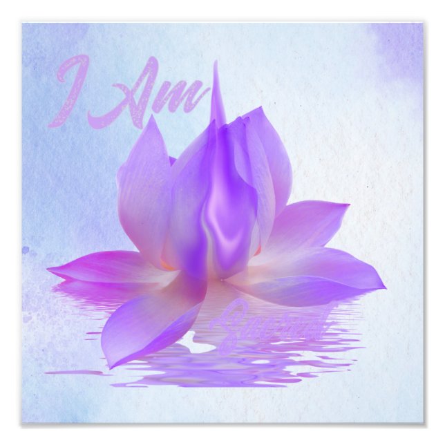 Impression Photo Je Suis Lotus Flamme Violette (Devant)
