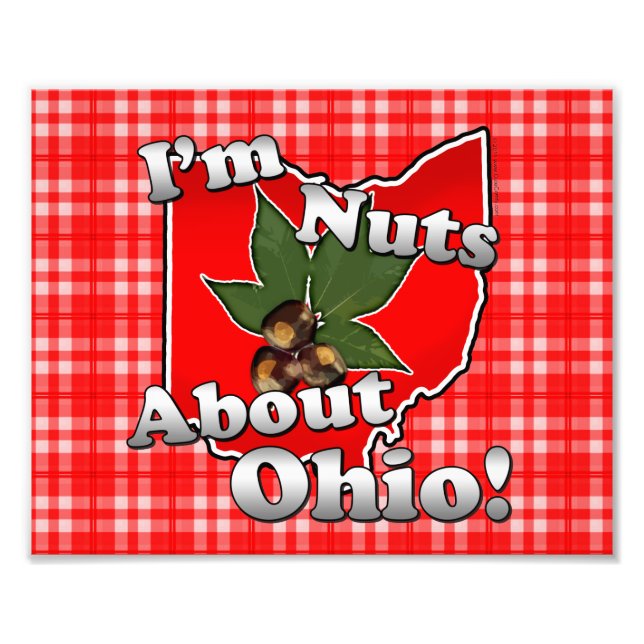 Impression Photo Je suis Noix à propos de l'Ohio, Drôle coquin rous (Devant)