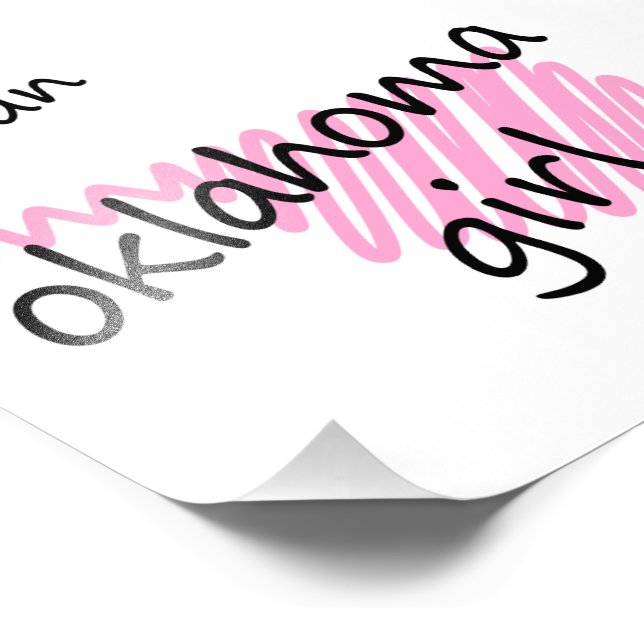 Impression Photo Je suis une Oklahoma Girl (Coin)