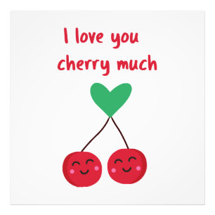 Impression Photo Je t'aime Cherry Beaucoup Valentine
