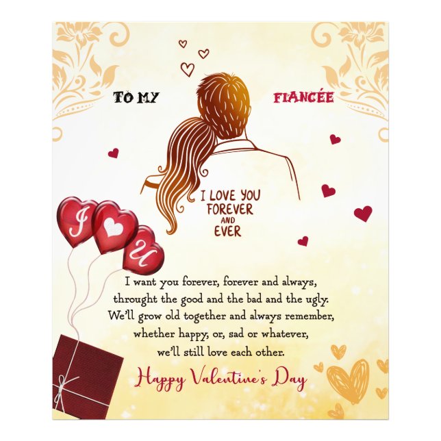 Impression Photo Je T'Aime Pour Toujours Et Jamais| Heureuse Sainte (Devant)