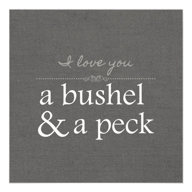 Impression Photo Je T'Aime Un Bushel & Un Peck (Devant)