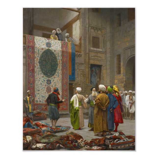 Impression Photo Jean Leon Gerome "Le marchand de tapis au Caire" (Devant)