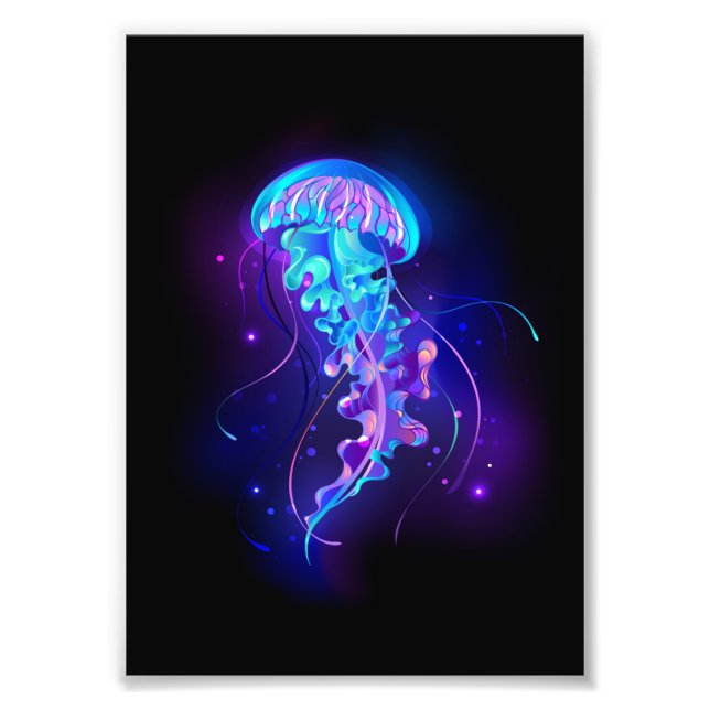 Impression Photo Jellyfish éclatante couleur (Devant)