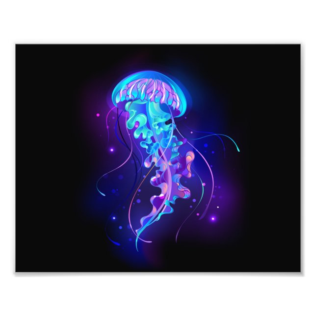 Impression Photo Jellyfish éclatante couleur (Devant)