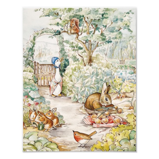 Impression Photo Jemima Puddle Duck dans le jardin de M. Mc Gregor (Devant)