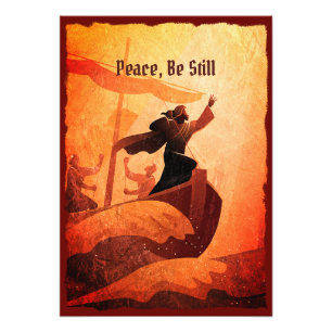Impression Photo Jésus calme la tempête   Affiche de verset bibliqu