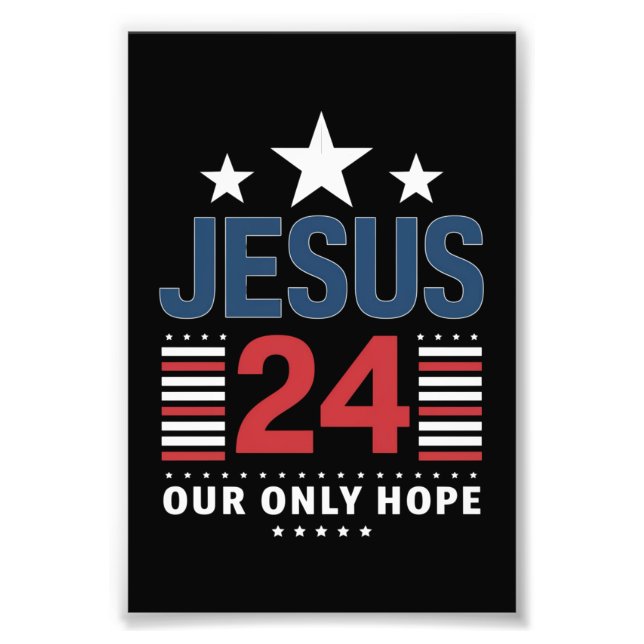 Impression Photo Jésus Christ 2024 Président Élection USA Politique (Devant)